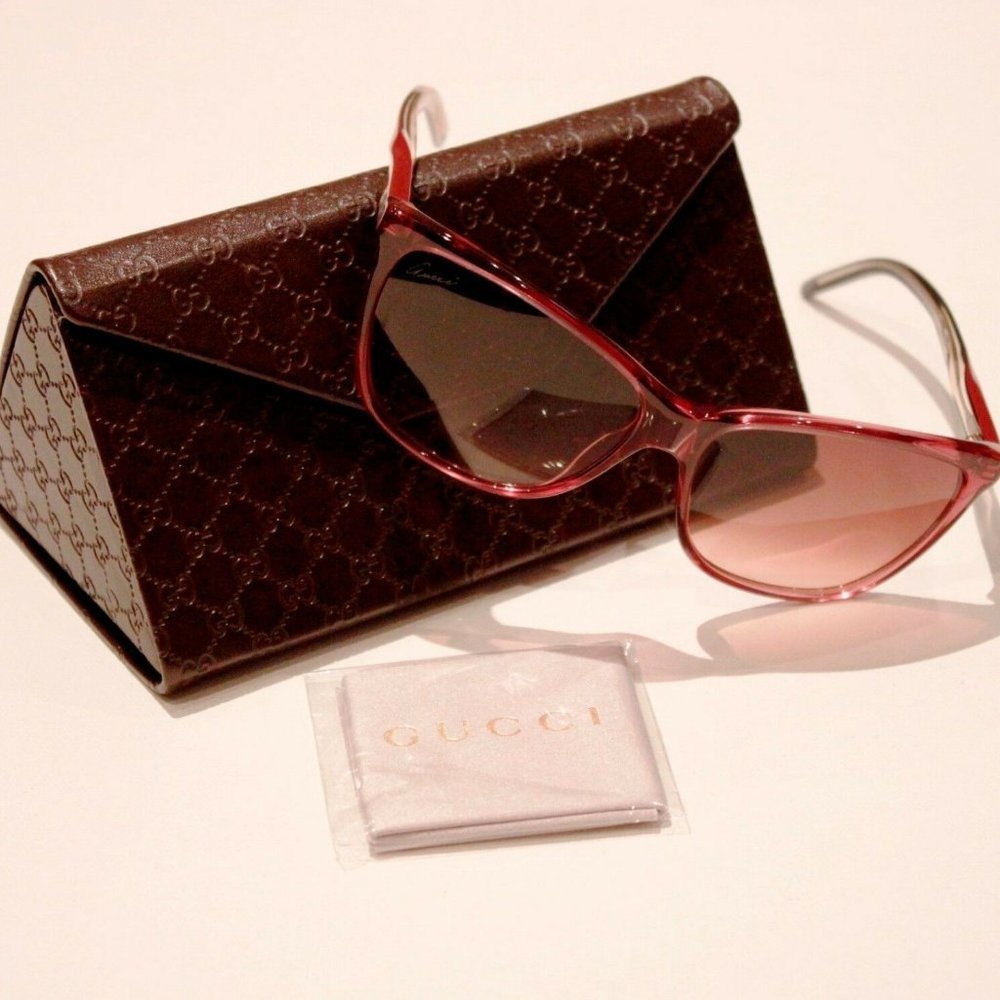 GUCCI Italy BURGUNDY  Sunglasses GG 3640/S